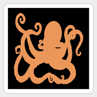 Orange kraken octopus design Magnet